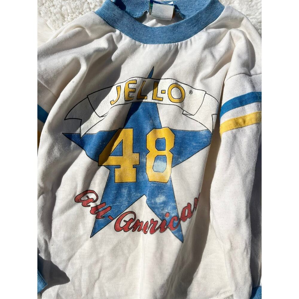 Jell-O Kids White Short Sleeve Graphic Tee with Blue & Yellow Accents